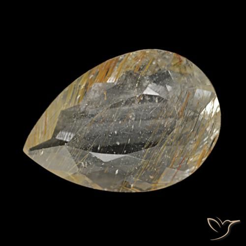 2.67ct Gelber Rutiltopas, Birnenform, Transparent