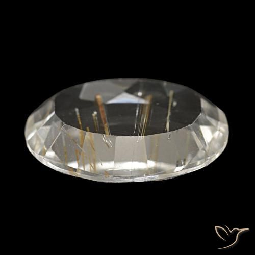 4,13 ctw natürlicher gelber Rutiltopas, Oval Schliff, Transparent