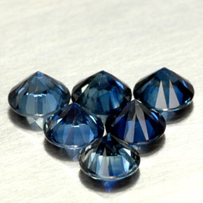  ct natürliche blauer Saphir-Edelsteine, Rundschliff, VVS-VS