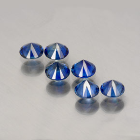  ct natürliche blauer Saphir-Edelsteine, Rundschliff, VS