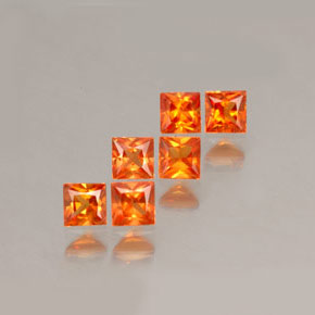  ct natürliche orangefarbener Saphir-Edelsteine, Quadrat, VVS-VS