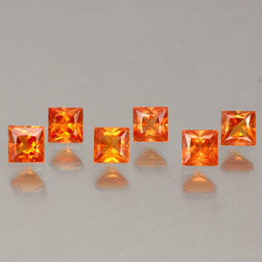  ct natürliche orangefarbener Saphir-Edelsteine, Quadrat, VVS-VS