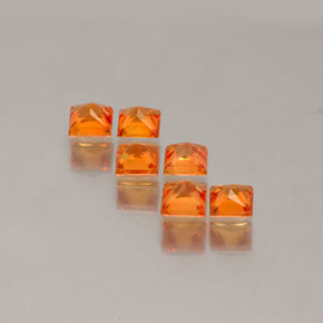  ct natürliche orangefarbener Saphir-Edelsteine, Quadrat, VVS-VS