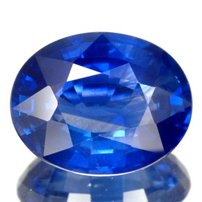 2,10 ctw natürlicher blauer Saphir, Oval Schliff, VVS-VS