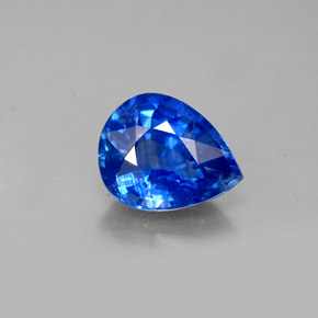 1,59 ctw natürlicher blauer Saphir, Birnenform, VS-SI