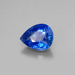 1,59 ctw natürlicher blauer Saphir, Birnenform, VS-SI