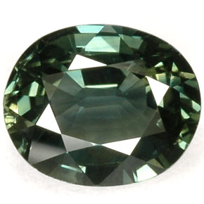 1,32 ctw natürlicher grüner Saphir, Oval Schliff, VVS