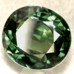 5,04 ctw natürlicher grüner Saphir, Oval Schliff, VVS-VS