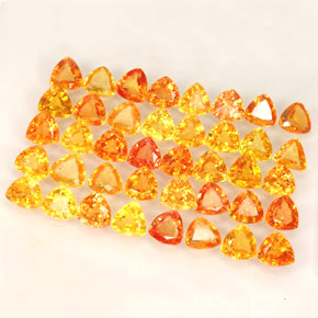  ct natürliche orangefarbener Saphir-Edelsteine, Trillion, VVS