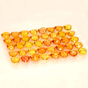  ct natürliche orangefarbener Saphir-Edelsteine, Trillion, VVS