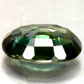 7,18 ctw natürlicher grüner Saphir, Oval Schliff, VS