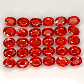  ct natürliche orangefarbener Saphir-Edelsteine, Oval Schliff, VVS-VS