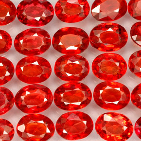  ct natürliche orangefarbener Saphir-Edelsteine, Oval Schliff, VVS-VS