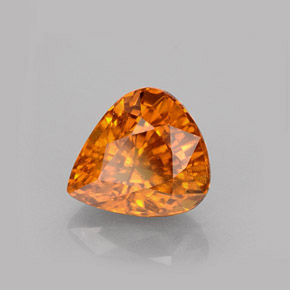 1,94 ctw natürlicher orangefarbener Saphir, Birnenform, VS-SI