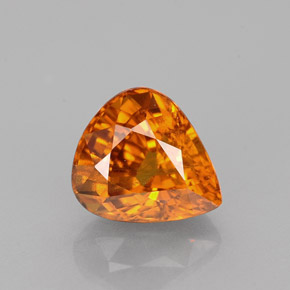 1,94 ctw natürlicher orangefarbener Saphir, Birnenform, VS-SI