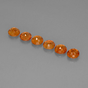  ct natürliche orangefarbener Saphir-Edelsteine, Rundschliff, VVS