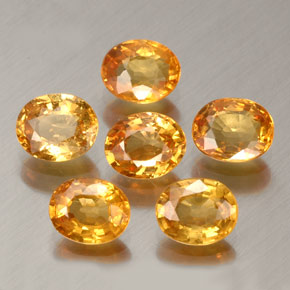 ct natürliche orangefarbener Saphir-Edelsteine, Oval Schliff, VVS-VS
