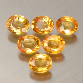  ct natürliche orangefarbener Saphir-Edelsteine, Oval Schliff, VVS-VS
