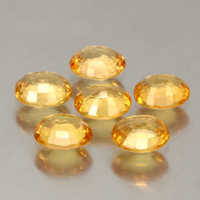  ct natürliche orangefarbener Saphir-Edelsteine, Oval Schliff, VVS-VS