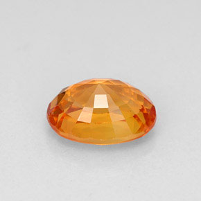 1,25 ctw natürlicher orangefarbener Saphir, Oval Schliff, VVS-VS