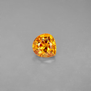 0,99 ctw natürlicher orangefarbener Saphir, Birnenform, VVS-VS