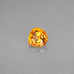 0,99 ctw natürlicher orangefarbener Saphir, Birnenform, VVS-VS