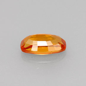 0,90 ctw natürlicher orangefarbener Saphir, Kissenschliff, VVS-VS