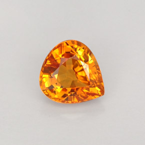 1,02 ctw natürlicher orangefarbener Saphir, Birnenform, VS