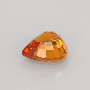 1,02 ctw natürlicher orangefarbener Saphir, Birnenform, VS