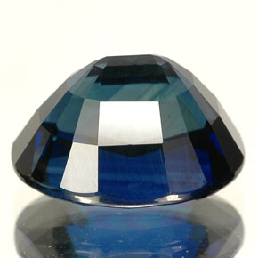 5,09 ctw natürlicher blauer Saphir, Oval Schliff, IF
