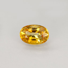 0,99 ctw natürlicher gelber Saphir, Oval Schliff, VVS