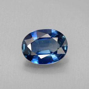 1,07 ctw natürlicher blauer Saphir, Oval Schliff, VS-SI