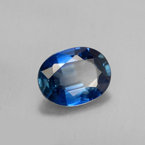 1,07 ctw natürlicher blauer Saphir, Oval Schliff, VS-SI