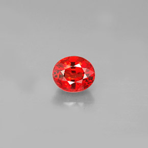 0,99 ctw natürlicher orangefarbener Saphir, Oval Schliff, VS
