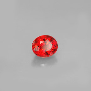 0,99 ctw natürlicher orangefarbener Saphir, Oval Schliff, VS