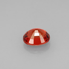 1,19 ctw natürlicher orangefarbener Saphir, Oval Schliff, VS
