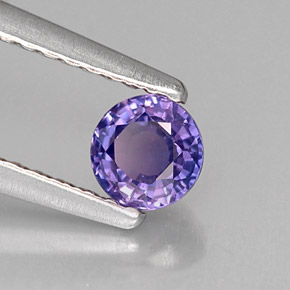 0,40 ctw natürlicher violetter Saphir, Rundschliff, VVS-VS