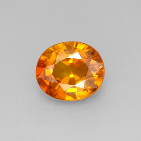 1,16 ctw natürlicher orangefarbener Saphir, Oval Schliff, VS-SI