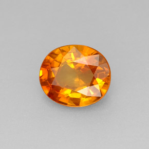 1,16 ctw natürlicher orangefarbener Saphir, Oval Schliff, VS-SI
