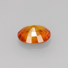 1,16 ctw natürlicher orangefarbener Saphir, Oval Schliff, VS-SI