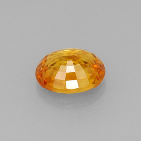 1,41 ctw natürlicher orangefarbener Saphir, Oval Schliff, VS