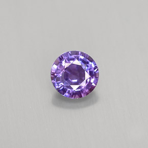 0,52 ctw natürlicher violetter Saphir, Rundschliff, VS-SI
