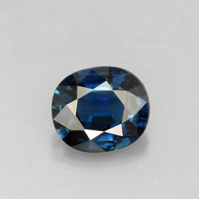 0,85 ctw natürlicher blauer Saphir, Oval Schliff, VS