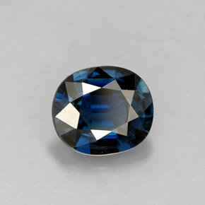 0,85 ctw natürlicher blauer Saphir, Oval Schliff, VS