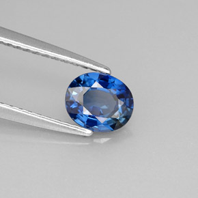 0,79 ctw natürlicher blauer Saphir, Oval Schliff, VS