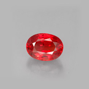 1,14 ctw natürlicher orangefarbener Saphir, Oval Schliff, VS