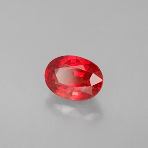 1,14 ctw natürlicher orangefarbener Saphir, Oval Schliff, VS