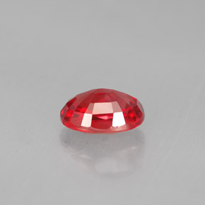 1,14 ctw natürlicher orangefarbener Saphir, Oval Schliff, VS