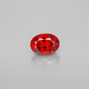0,86 ctw natürlicher orangefarbener Saphir, Oval Schliff, VS