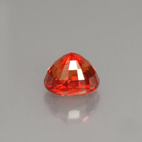 1,10 ctw natürlicher orangefarbener Saphir, Oval Schliff, VS-SI